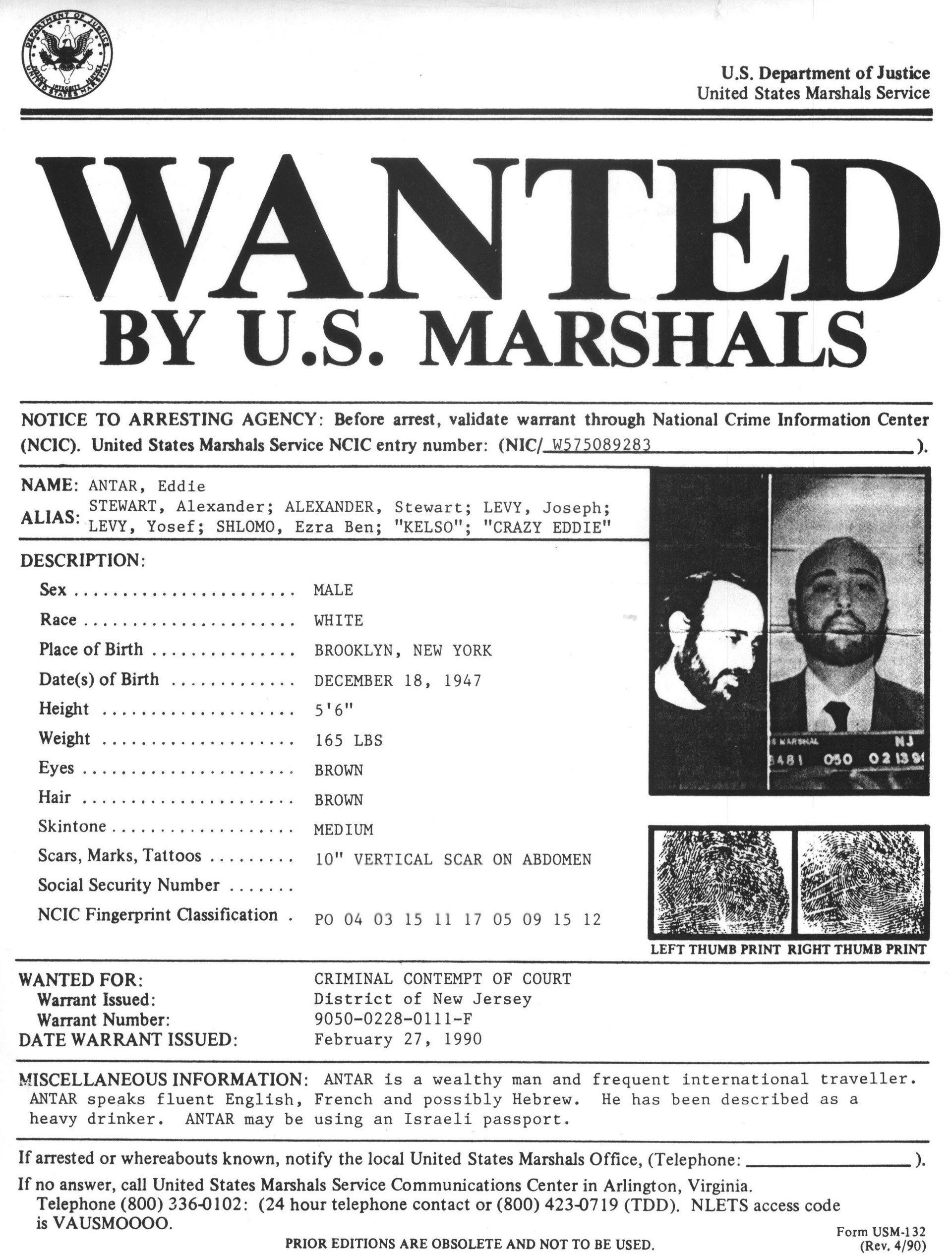 Eddie Antar arrest warrant.png