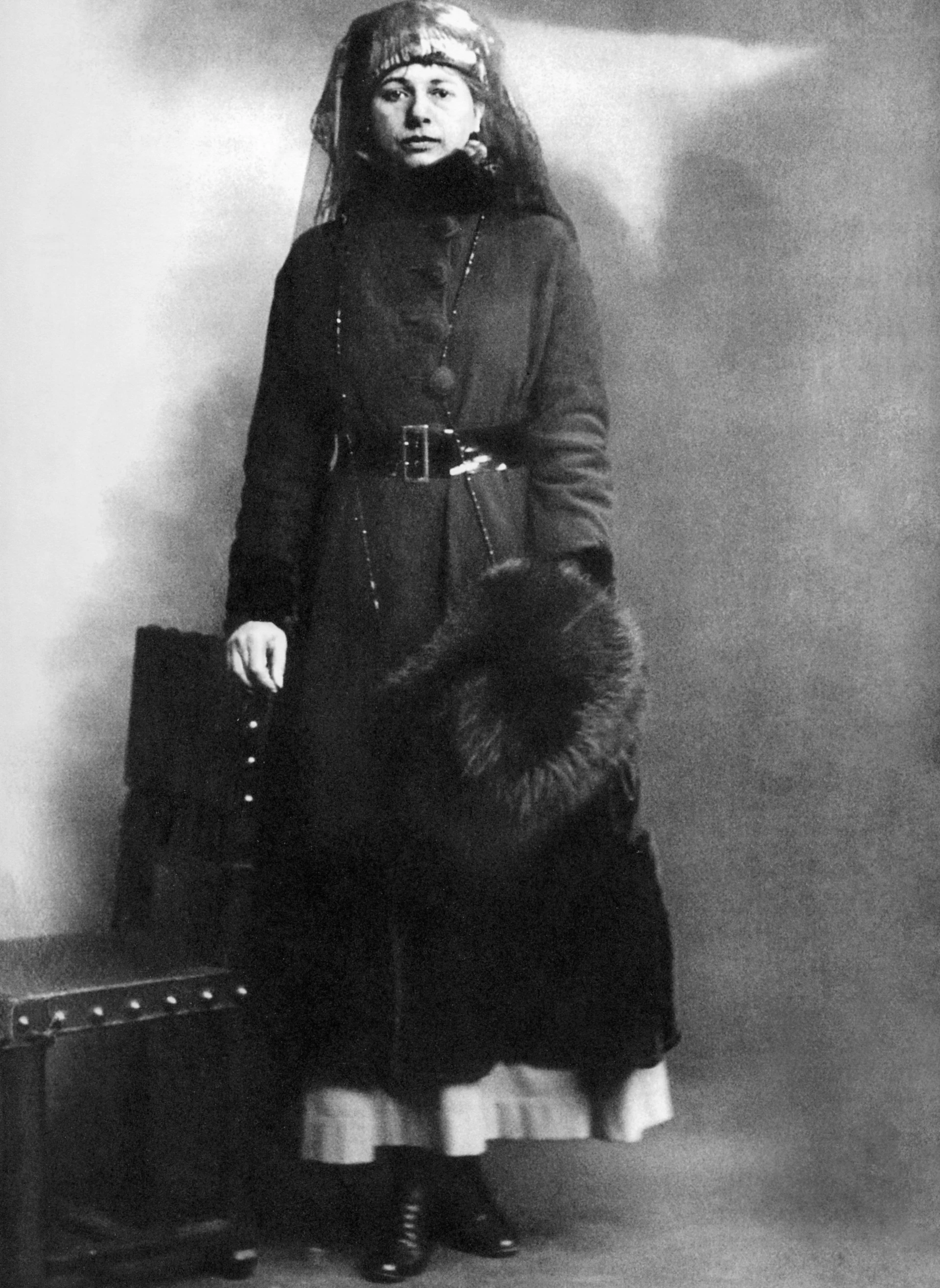 Mata Hari on the day of her arrest 13-2-1917.jpg